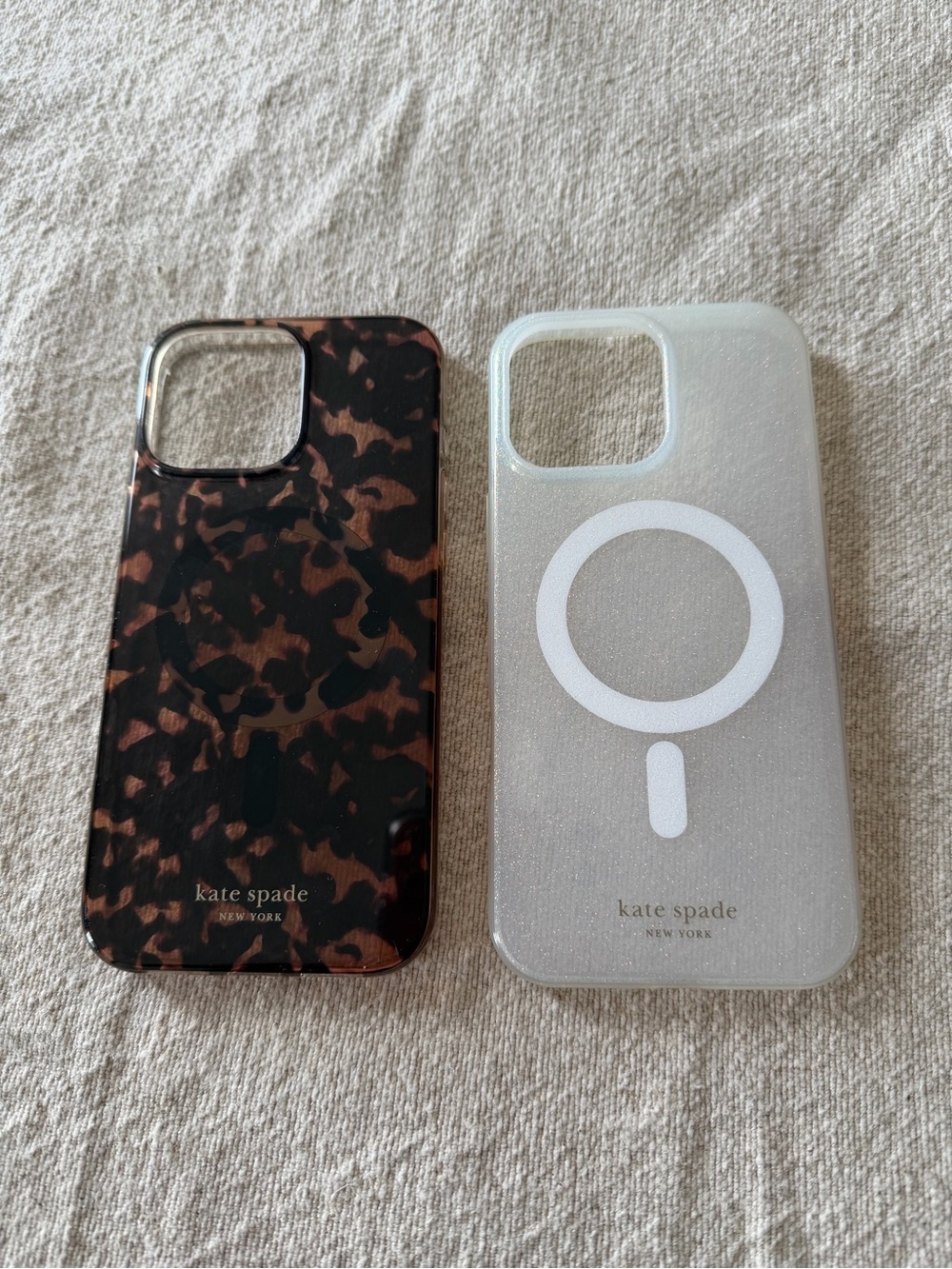 kate spade Brown & and Sparkle Clear MagSafe iPhone Cases